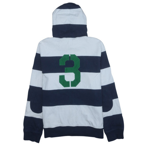 Polo Ralph Lauren Men's Navy & White Striped Full Zip Hoodie XL
