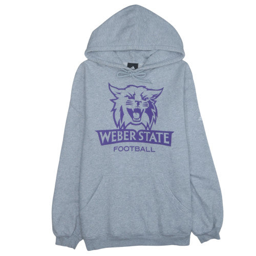 Adidas Men’s Grey Pullover Hoodie M Weber State Football Fleece