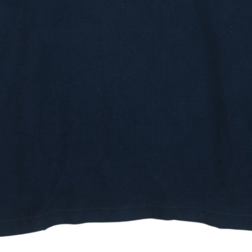 Fred Perry Men's Blue 1/4 Zip Cotton Sweatshirt Size L