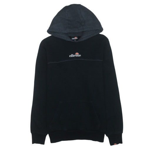 Ellesse Men's Black Pullover Hoodie M Fleece Logo Sweatshirt
