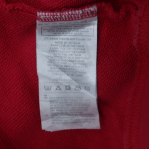 Adidas Women's Red Pullover Hoodie XL Cotton Blend Casual Sportswear