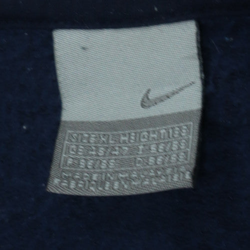 Nike Mens Blue Logo Pullover Sweatshirt L Regular Fit Vintage