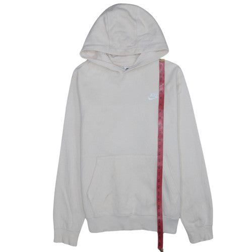 Nike Women's Beige Pullover Hoodie Size M Casual Cotton Blend