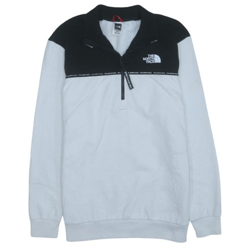 The North Face Womens White Black 1/2 Zip Pullover Sweatshirt Size M