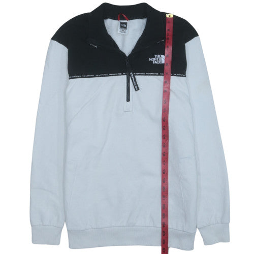 The North Face Womens White Black 1/2 Zip Pullover Sweatshirt Size M
