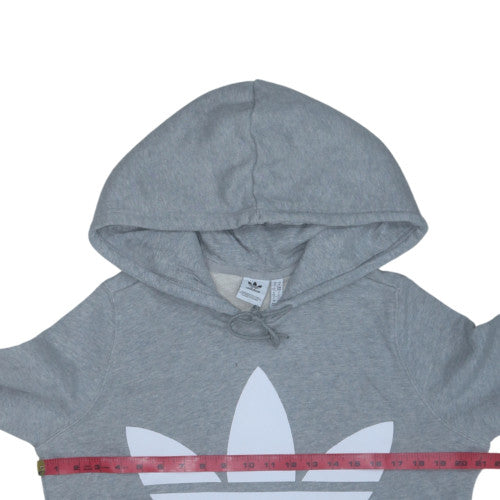 Adidas Womens Grey Hooded Pullover Sweatshirt Size 14