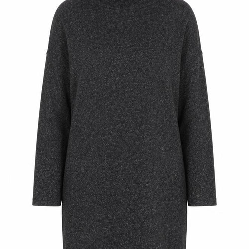 Oasis Women Grey Roll Neck Knit Bodycon Dress Size L