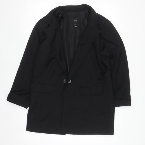 River Island Women’s Black Size 12 Blazer Jacket Smart Workwear