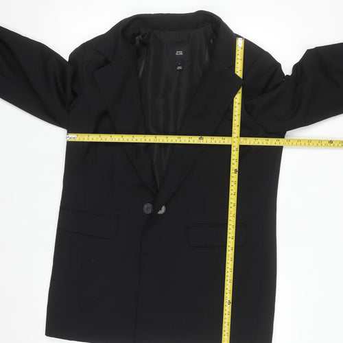 River Island Women’s Black Size 12 Blazer Jacket Smart Workwear