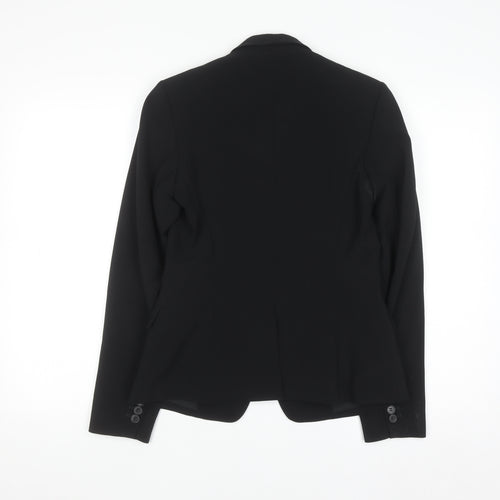 Theory Womens Black Wool Blend Slim Fit Blazer Size 6