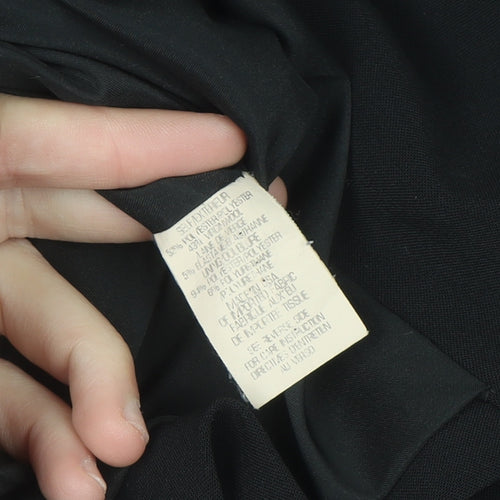 Theory Womens Black Wool Blend Slim Fit Blazer Size 6