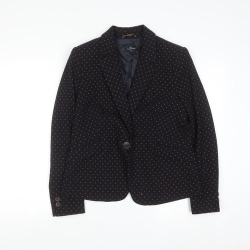 Next Women’s Black Polka Dot Blazer UK 14 Classic Lined Jacket