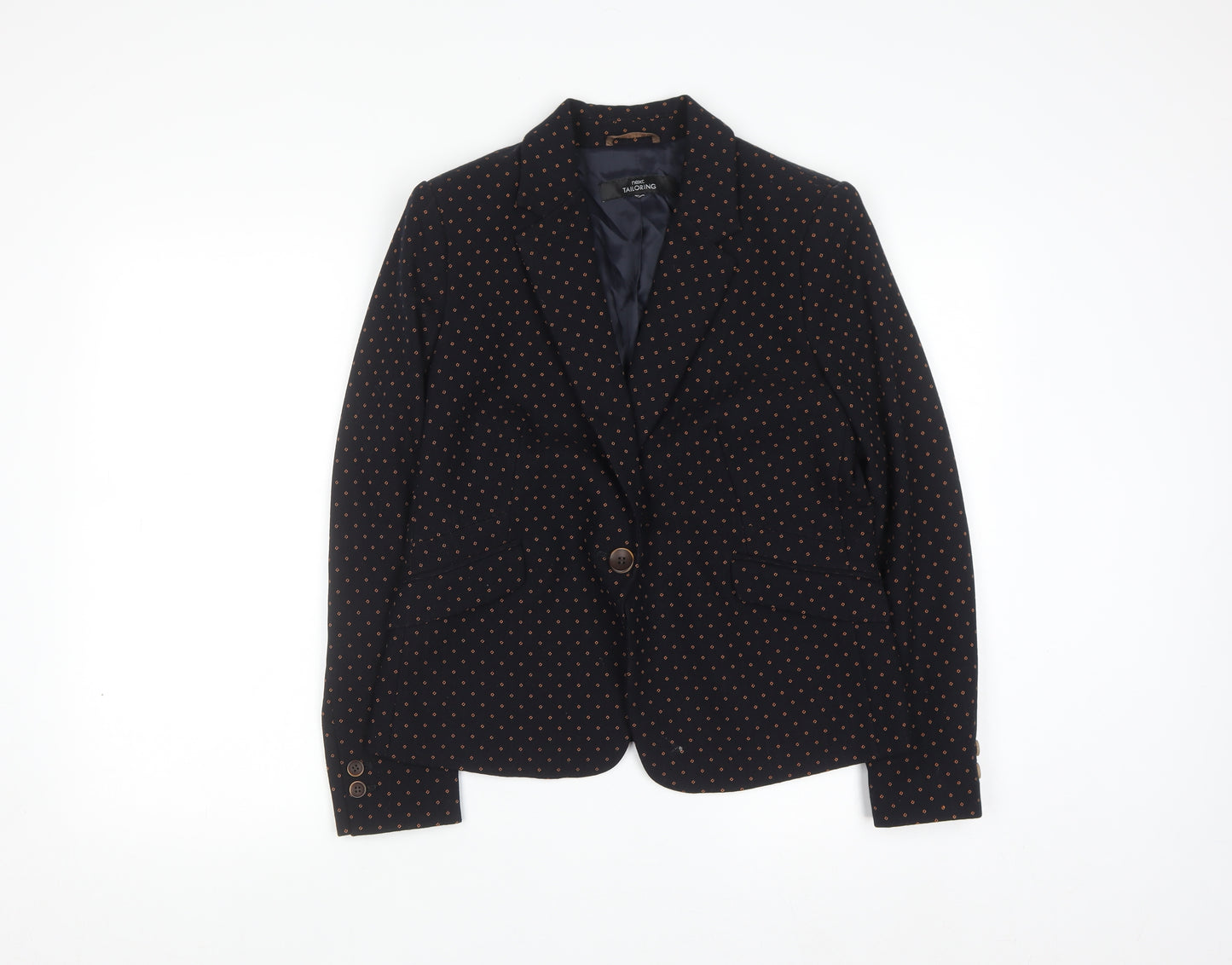 Next Women’s Black Polka Dot Blazer UK 14 Classic Lined Jacket