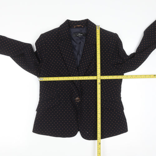 Next Women’s Black Polka Dot Blazer UK 14 Classic Lined Jacket