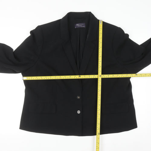Marks and Spencer Womens Black Size 22 Classic Tailored Blazer
