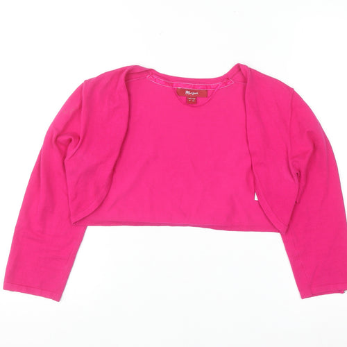Monsoon Women’s Pink Shrug Cardigan Size 12 Cotton Blend Knit