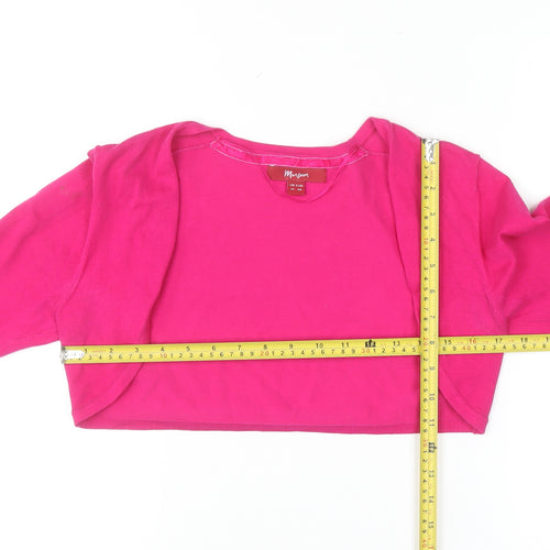 Monsoon Women’s Pink Shrug Cardigan Size 12 Cotton Blend Knit
