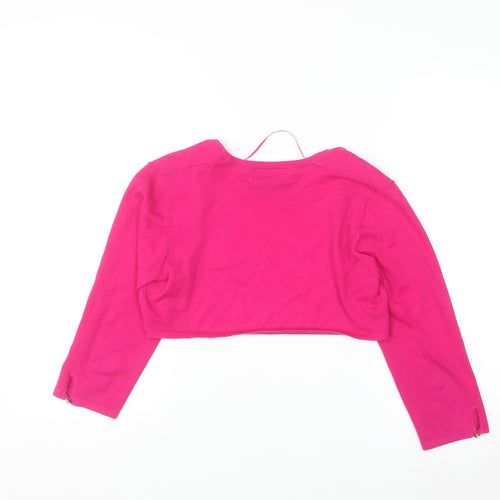 Monsoon Women’s Pink Shrug Cardigan Size 12 Cotton Blend Knit