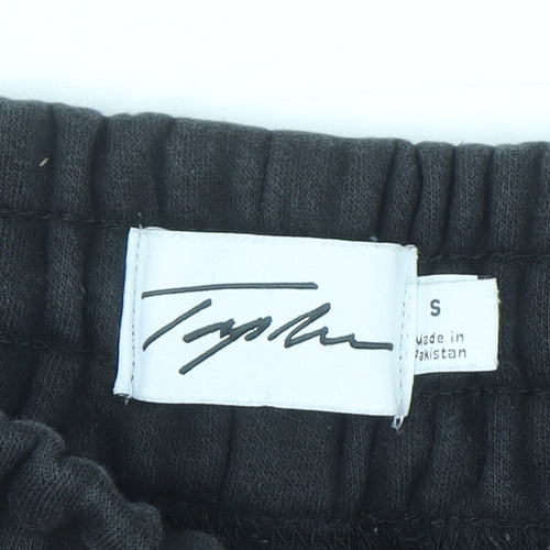 Topman Men's Black Jogger Sweatpants S Regular Fit Fleece Tapered