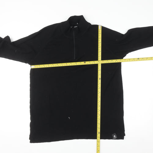 Mountain Warehouse Men’s Black XL Merino 1/4 Zip Pullover Sweatshirt