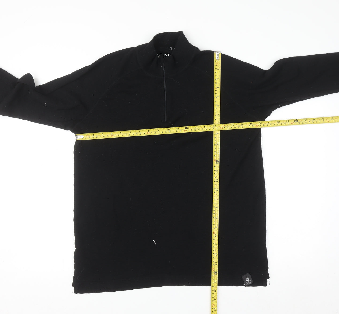 Mountain Warehouse Men’s Black XL Merino 1/4 Zip Pullover Sweatshirt