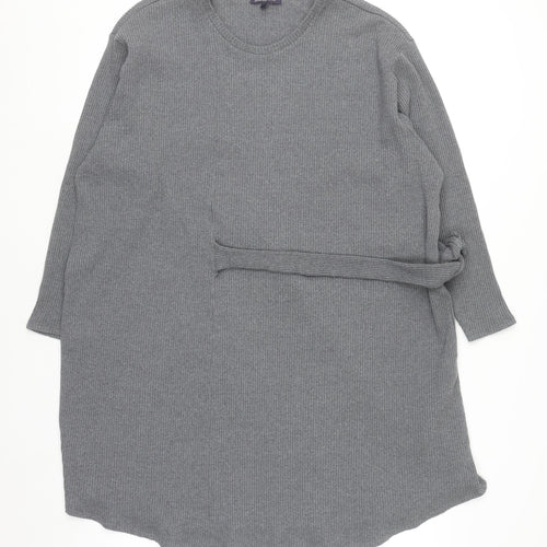 Marks and Spencer Women Grey Knit Belted Sweater Dress Size 12