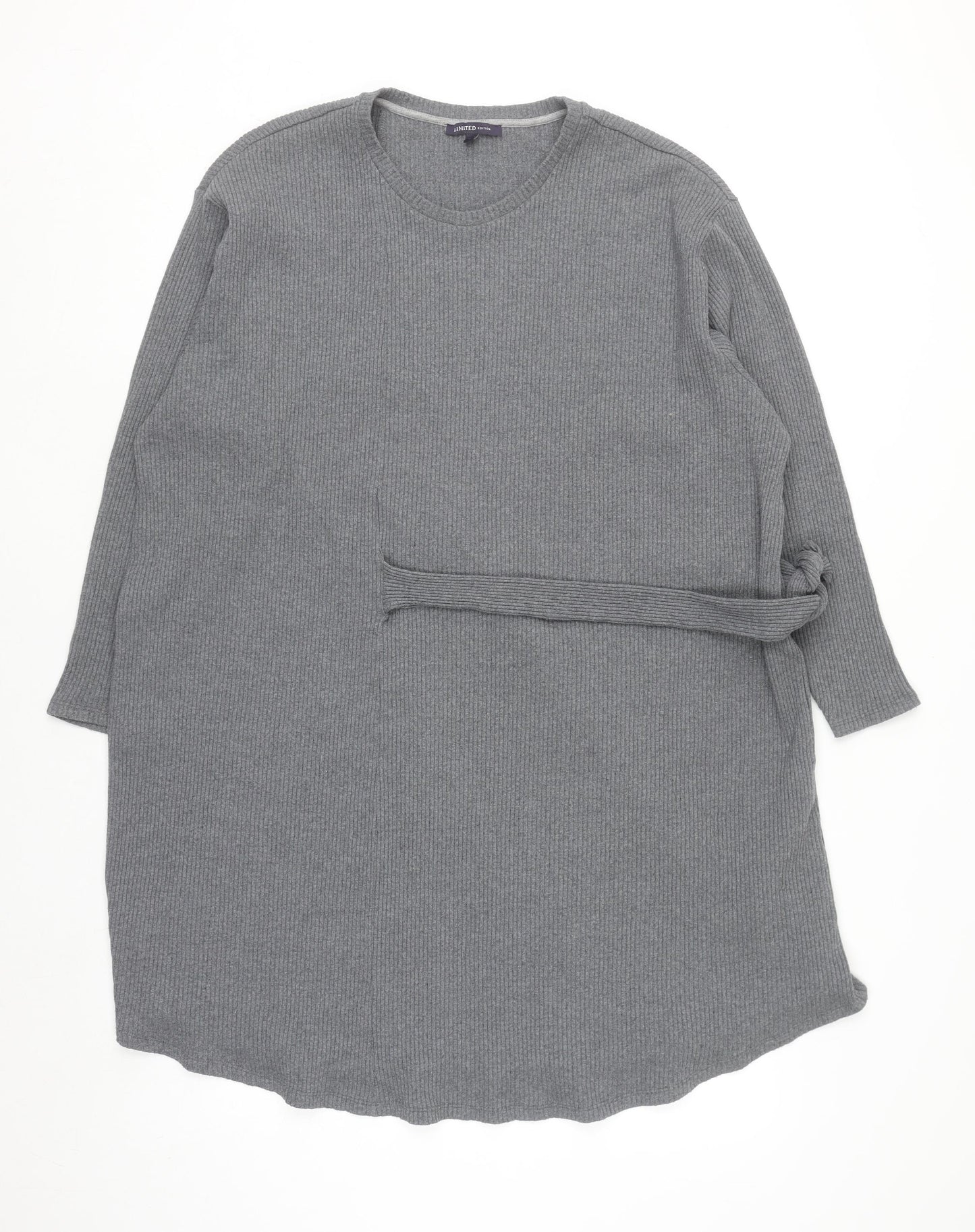 Marks and Spencer Women Grey Knit Belted Sweater Dress Size 12