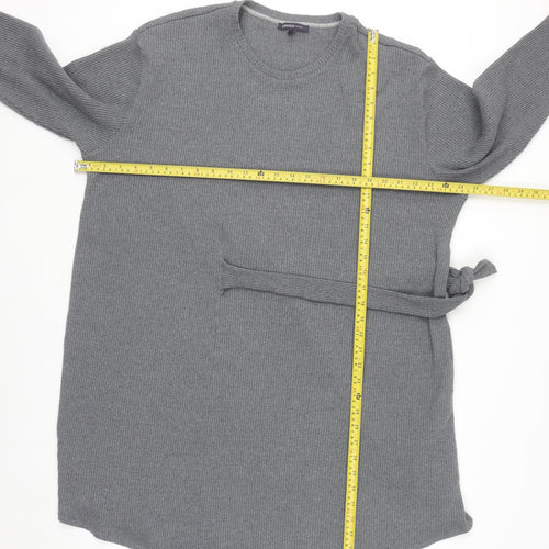 Marks and Spencer Women Grey Knit Belted Sweater Dress Size 12