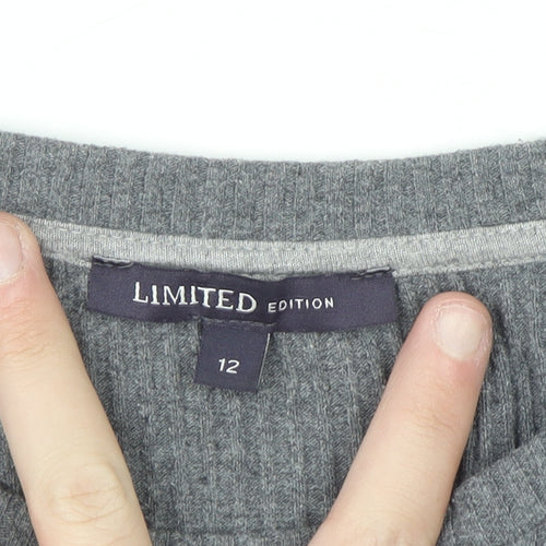 Marks and Spencer Women Grey Knit Belted Sweater Dress Size 12
