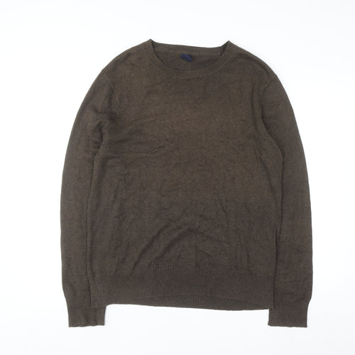 GAP Mens Brown Cotton Cashmere Crew Neck Jumper Size L