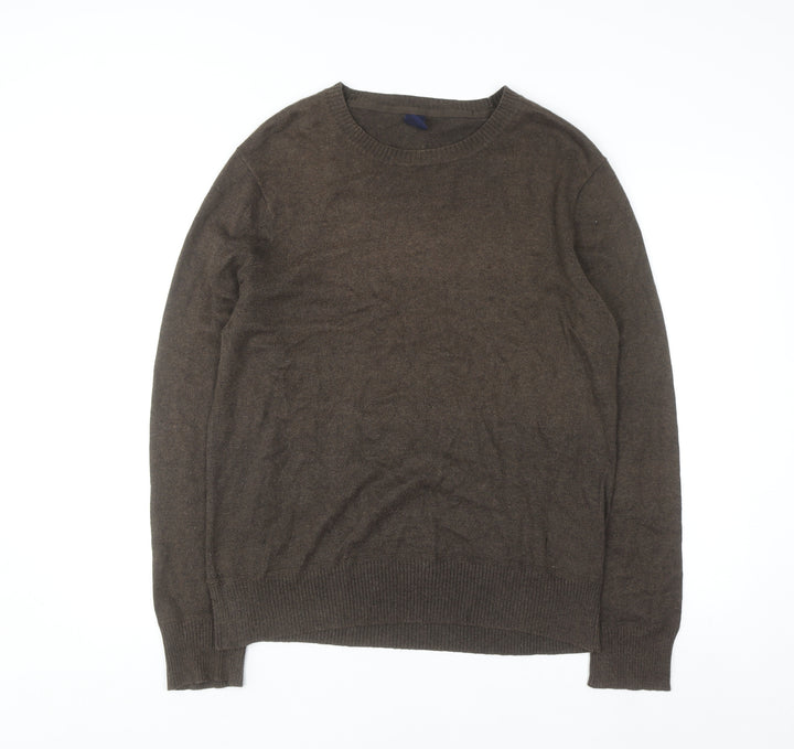 GAP Mens Brown Cotton Cashmere Crew Neck Jumper Size L