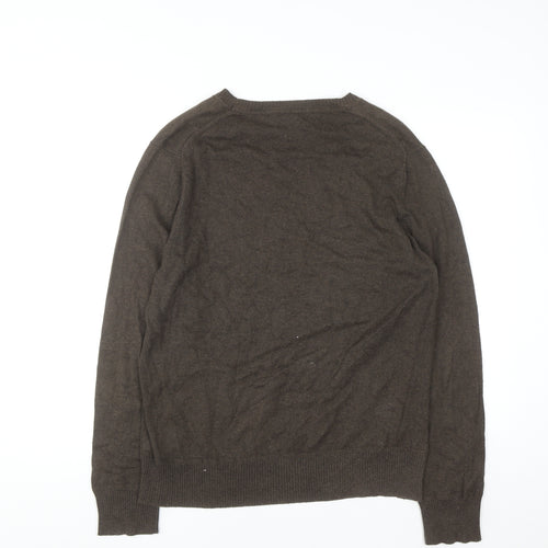 GAP Mens Brown Cotton Cashmere Crew Neck Jumper Size L