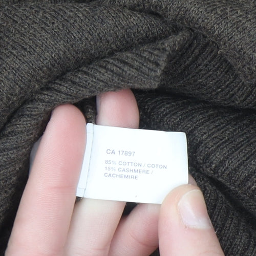 GAP Mens Brown Cotton Cashmere Crew Neck Jumper Size L