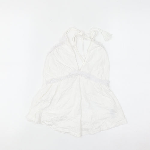 Miss Selfridge Women's White Halter Camisole Top Size 8