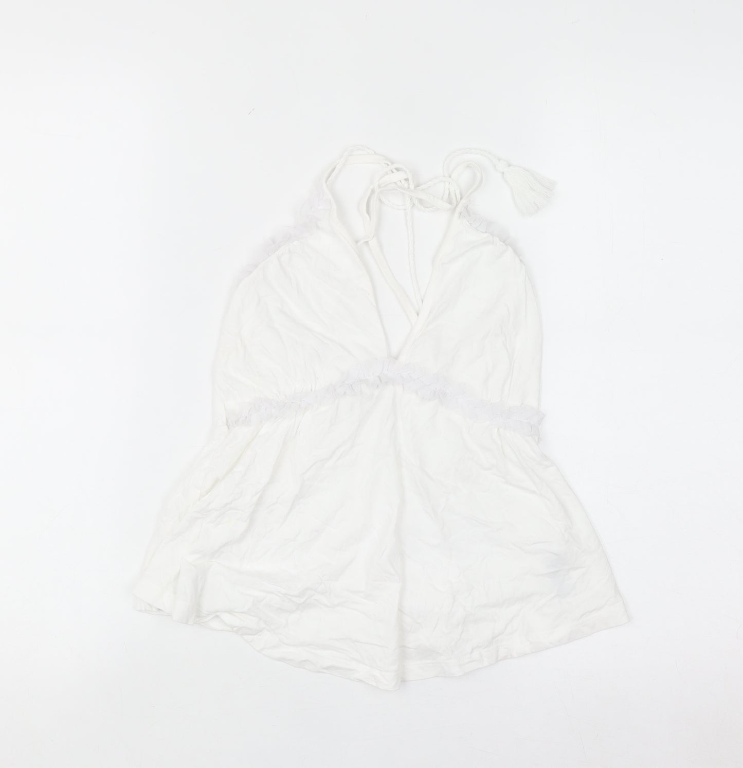 Miss Selfridge Women's White Halter Camisole Top Size 8
