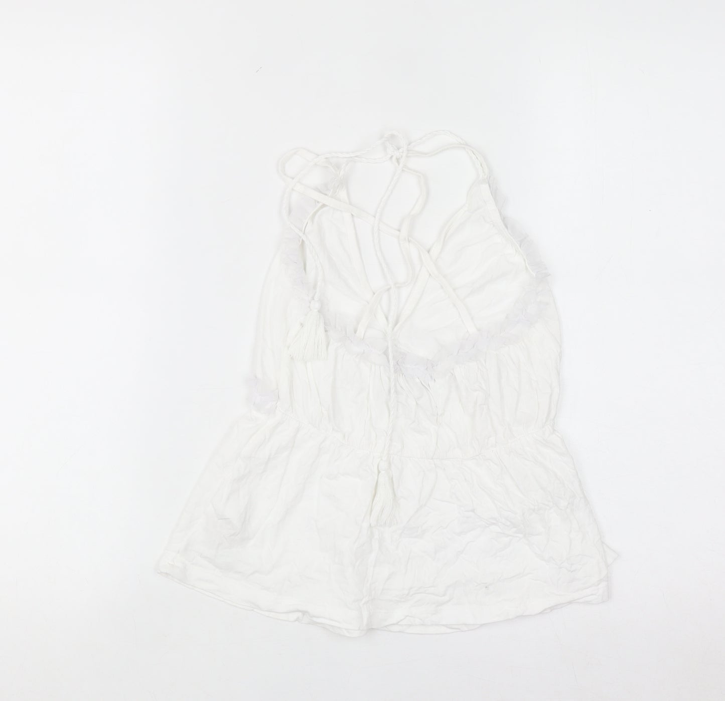 Miss Selfridge Women's White Halter Camisole Top Size 8
