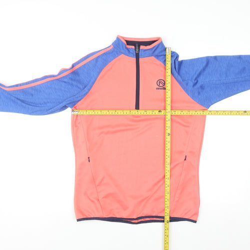 O'Neills Womens Coral Blue 1/4 Zip Sweatshirt Size 10 Polyester Sports Top