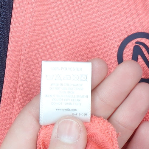 O'Neills Womens Coral Blue 1/4 Zip Sweatshirt Size 10 Polyester Sports Top