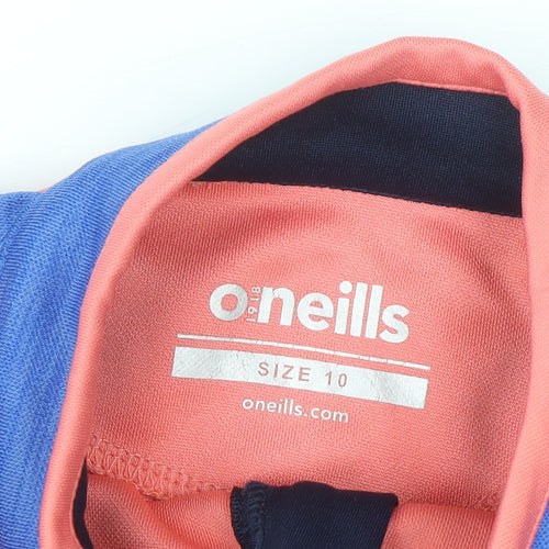 O'Neills Womens Coral Blue 1/4 Zip Sweatshirt Size 10 Polyester Sports Top
