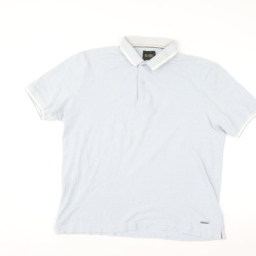 6th Sense Men's Blue Cotton Polo Shirt XL Casual Classic