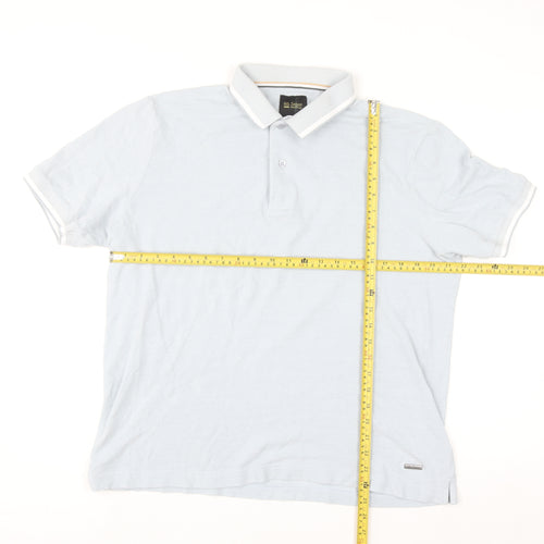 6th Sense Men's Blue Cotton Polo Shirt XL Casual Classic