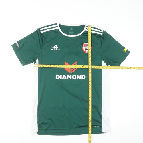 Adidas Men's Green Derry City FC Climalite Sports T-Shirt Size M