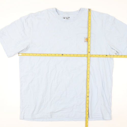 Carhartt Men Blue XL Loose Fit Heavyweight Cotton Crew Neck T-Shirt