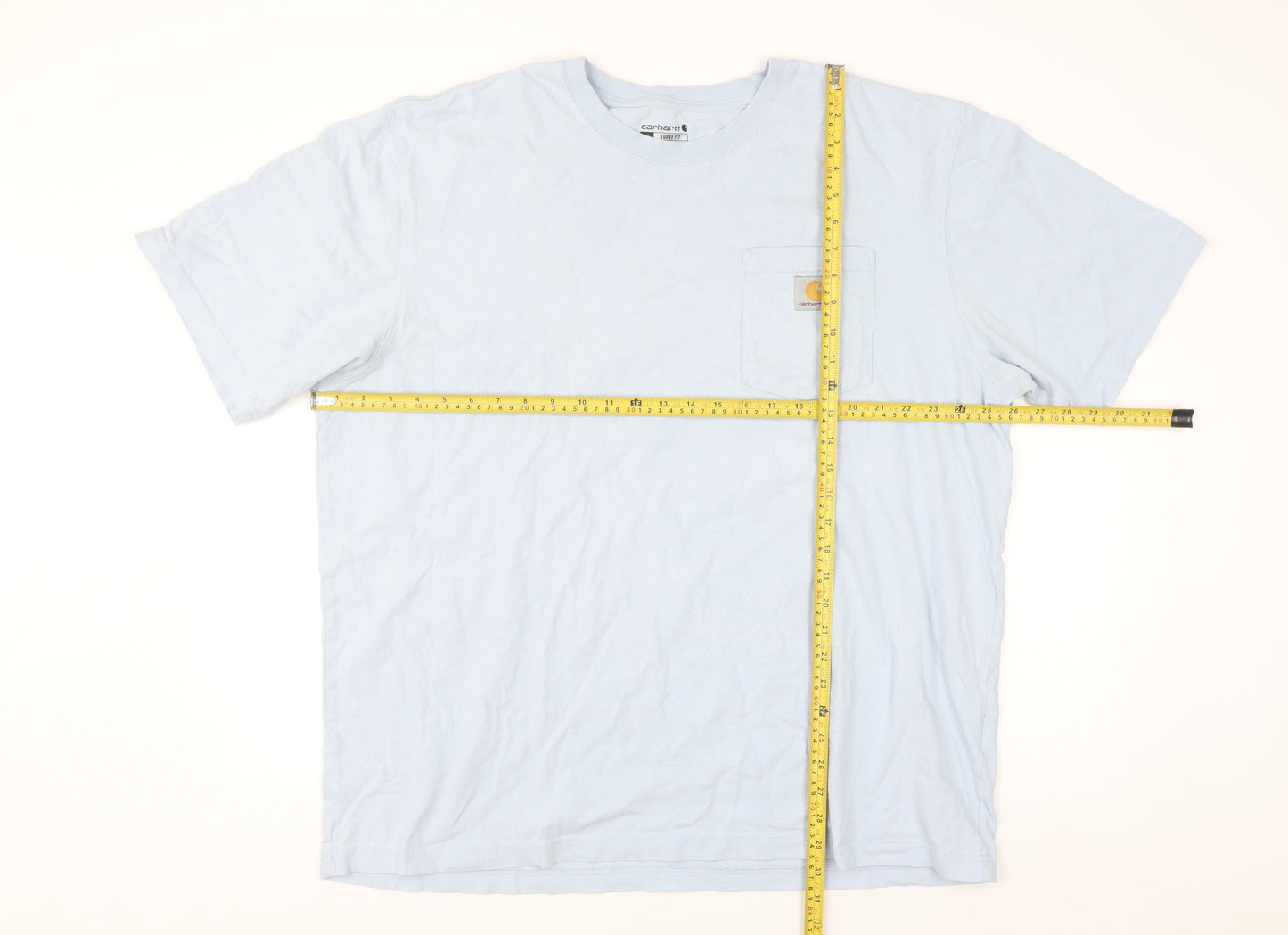 Carhartt Men Blue XL Loose Fit Heavyweight Cotton Crew Neck T-Shirt