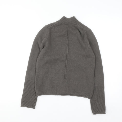 Jigsaw Women's Grey Wool Cashmere V-Neck Cardigan XS