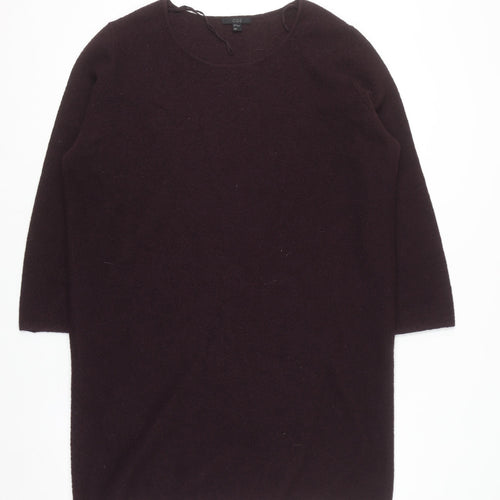 COS Women's Brown Wool Shift Dress Size 12 3/4 Sleeve