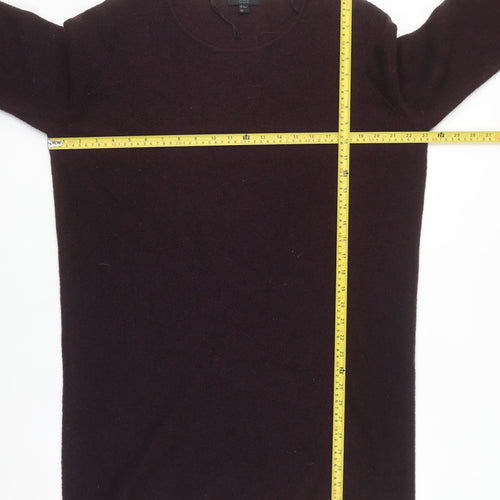 COS Women's Brown Wool Shift Dress Size 12 3/4 Sleeve
