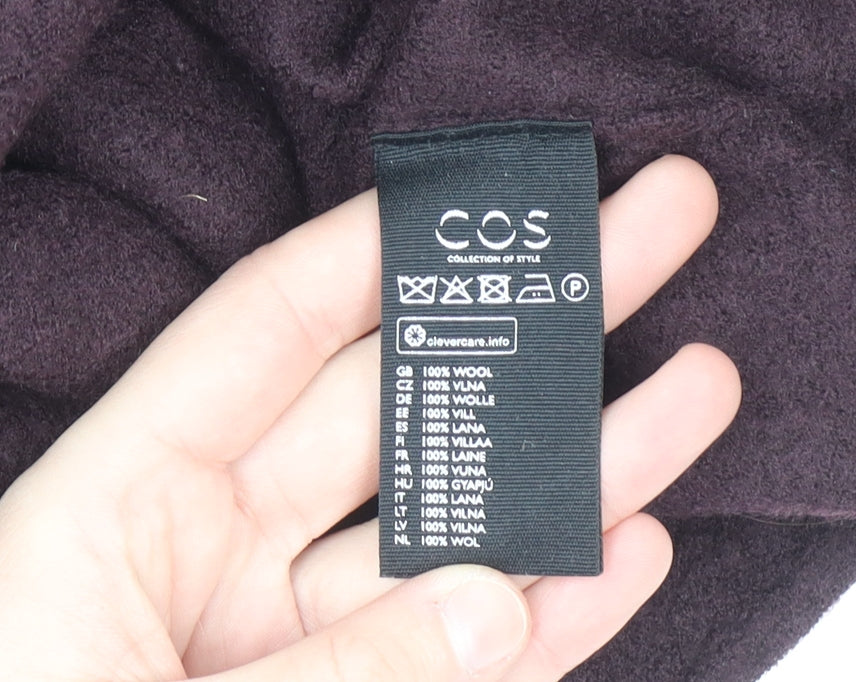COS Women's Brown Wool Shift Dress Size 12 3/4 Sleeve