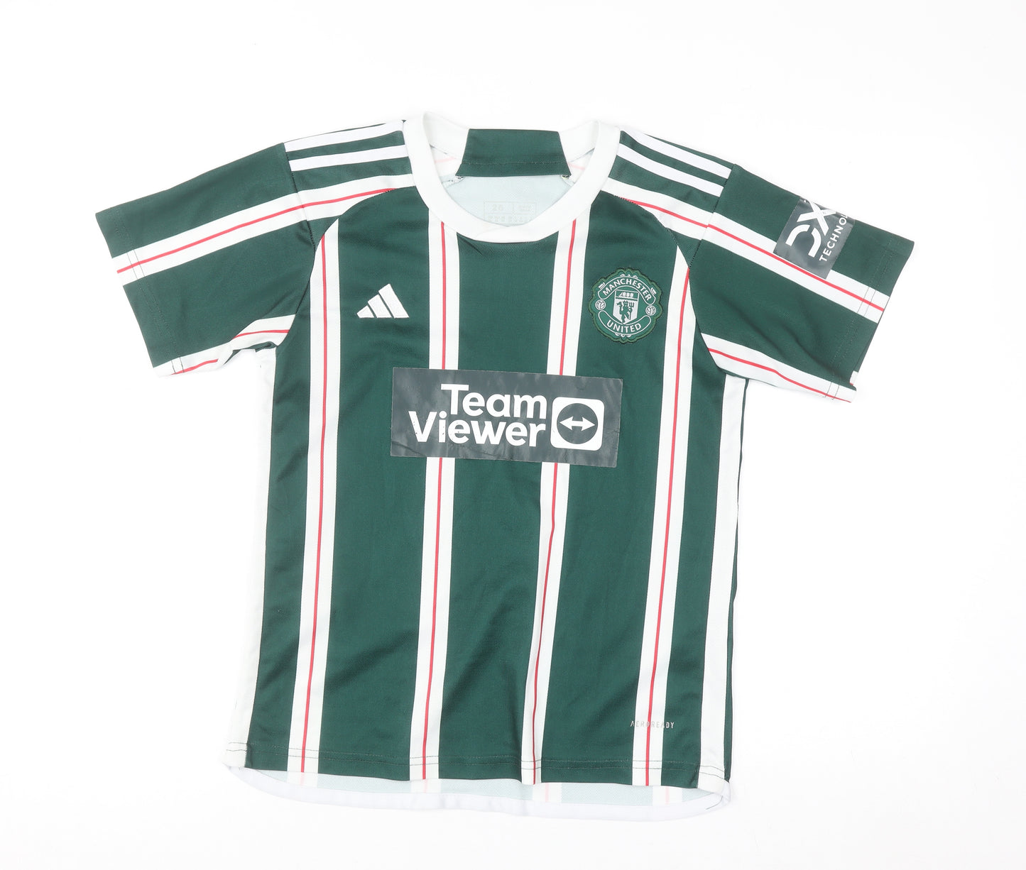Adidas Boys Green Manchester United Martinez #6 Football Jersey 7-8 Years