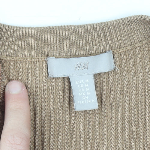 H&M Women’s Beige Midi Ribbed Tank Dress Size 12